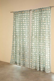 CURTAINS Celestial Lunar Gold Cotton Curtains And Blinds