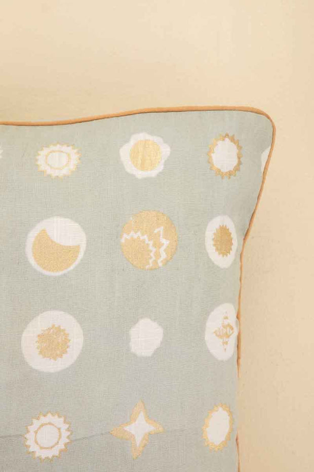 PRINT & PATTERN CUSHIONS Celestial Sky Lunar Gold Cushion Cover (46 Cm X 46 Cm)