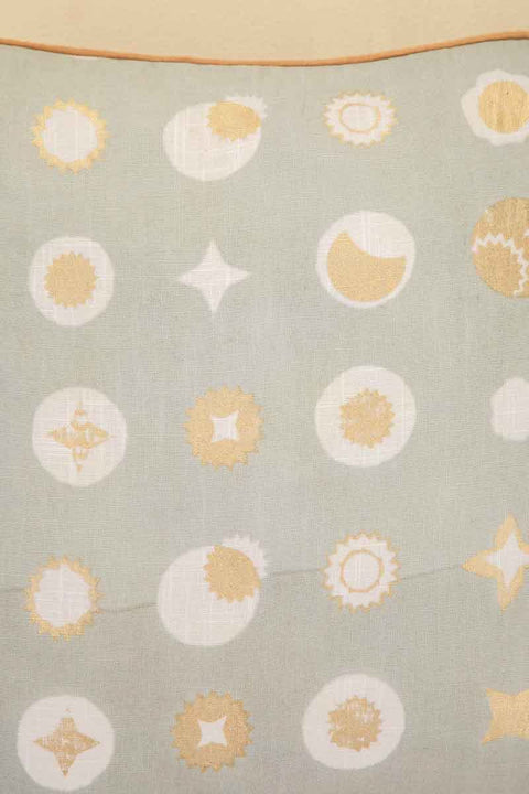 PRINT & PATTERN CUSHIONS Celestial Sky Lunar Gold Cushion Cover (46 Cm X 46 Cm)