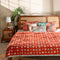Celestial Sky Pure Cotton Bedcover (Amber Orange)
