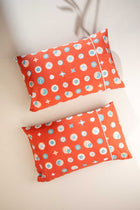 Celestial Sky Amber Orange Pillow Cover Set (Set of 2)