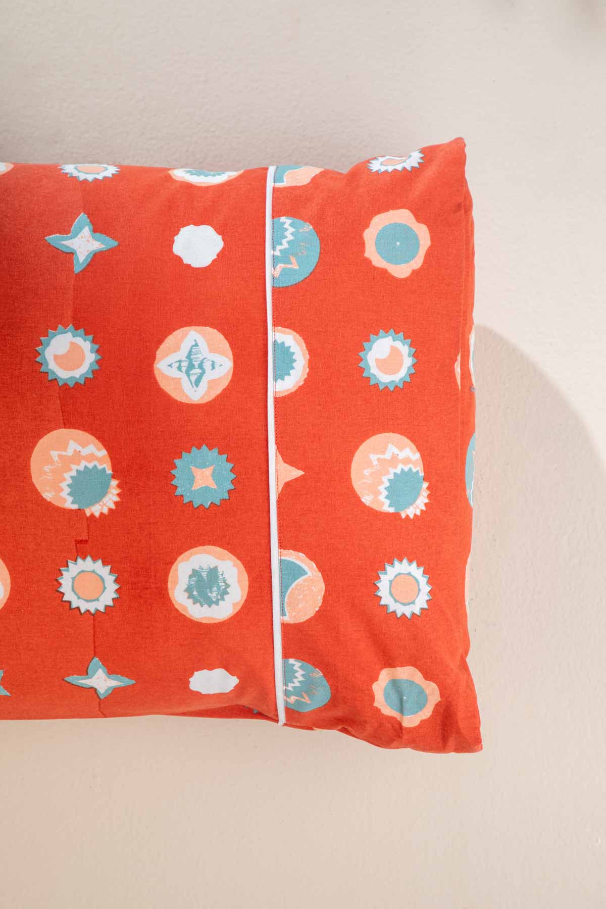 PILLOWS & SHAMS Celestial Sky Amber Orange Pillow Cover Set (Set of 2)