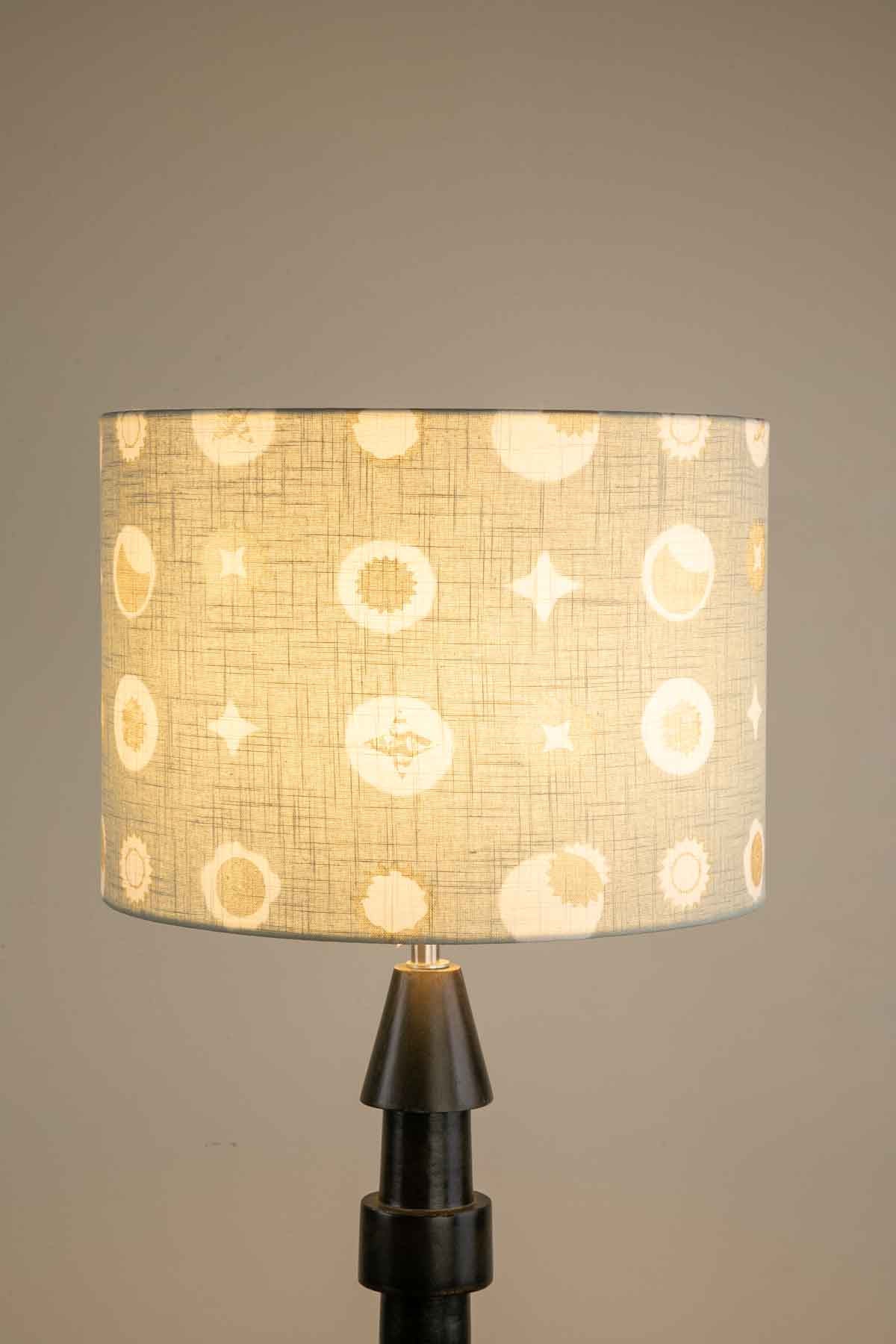 Celestial Sky Large Drum Lampshade (Lunar Gold)