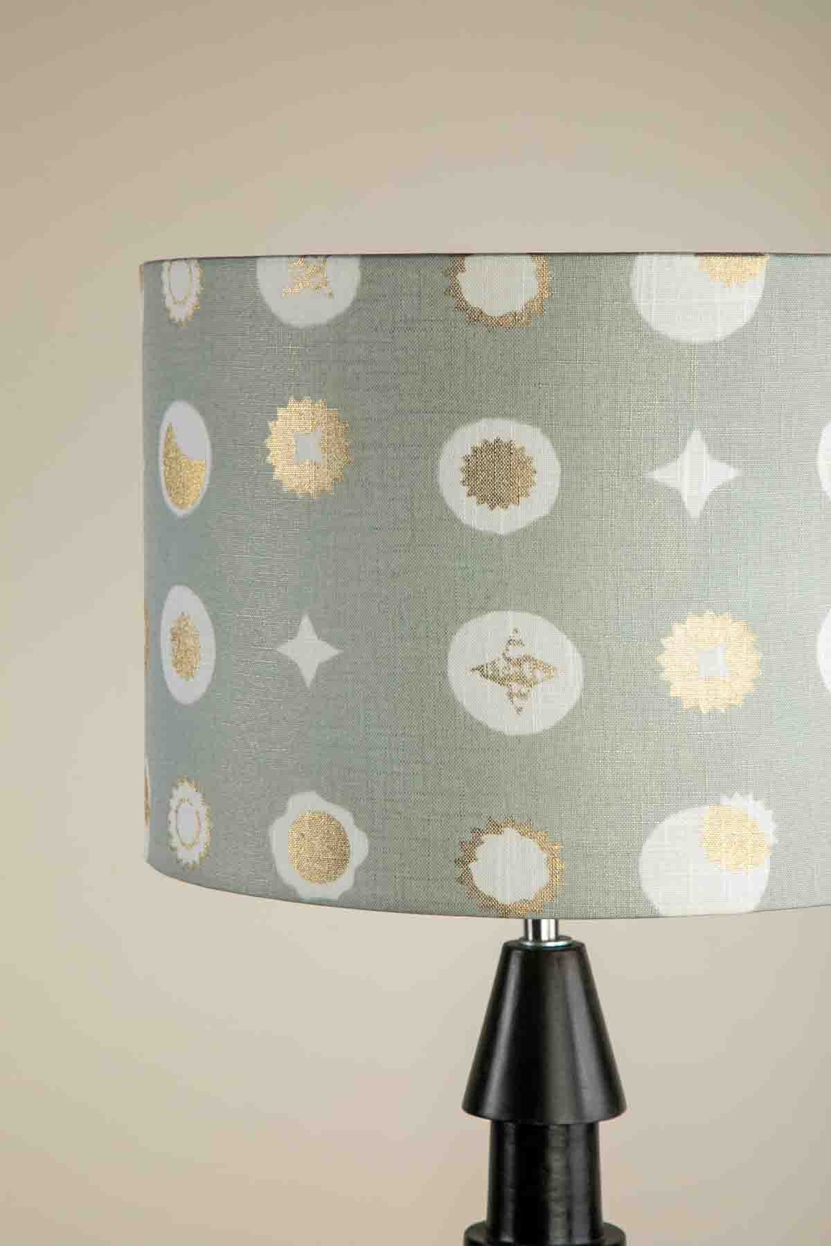 Celestial Sky Large Drum Lampshade (Lunar Gold)