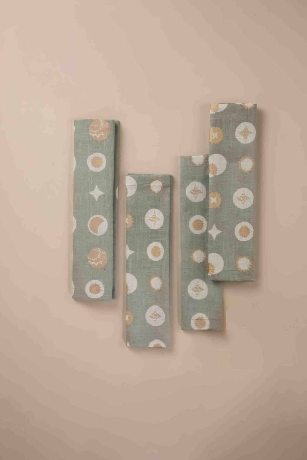 NAPKINS Celestial Sky Lunar Gold Dinner Napkin (Set Of 4)