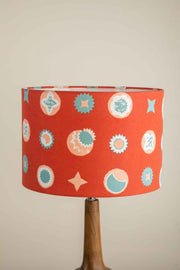 LAMPSHADES Celestial Sky Medium Drum Lampshade (Amber Orange)