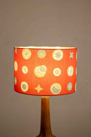 LAMPSHADES Celestial Sky Medium Drum Lampshade (Amber Orange)