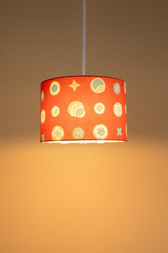 PENDANT LAMPS Celestial Sky Medium Drum Pendant (Amber Orange)