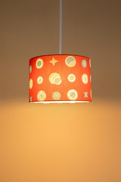 PENDANT LAMPS Celestial Sky Medium Drum Pendant (Amber Orange)
