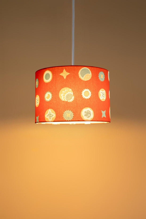 PENDANT LAMPS Celestial Sky Medium Drum Pendant (Amber Orange)