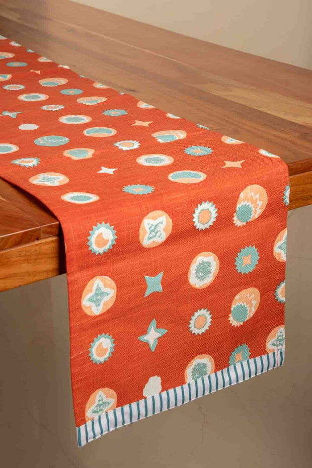 TABLE RUNNERS Celestial Sky Amber Orange Table Runner