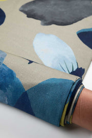 PRINT & PATTERN UPHOLSTERY FABRICS Chasing Monsoon Printed Upholstery Fabric (Coastal Blue)