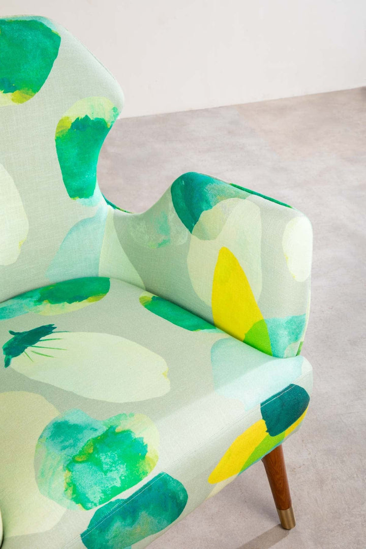 PRINT & PATTERN UPHOLSTERY FABRICS Chasing Monsoon Printed Upholstery Fabric (Grey)