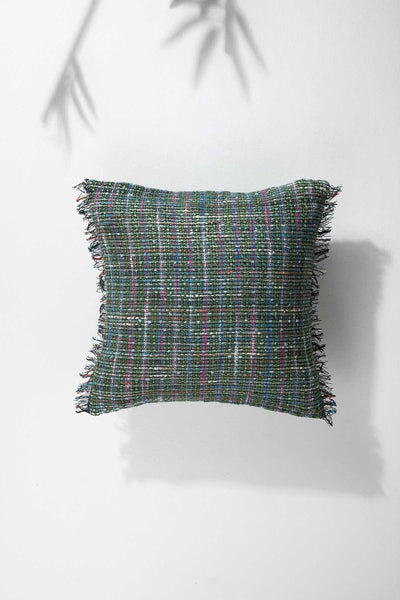 SOLID & TEXTURED CUSHIONS Circuitree Tweed Park Green Cushion Cover (41 Cm X 41 Cm)