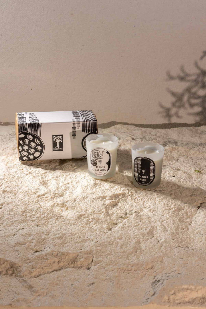SCENTED CANDLES Citrus Caramel & Bamboo Musk Scented Candle (60 ML)
