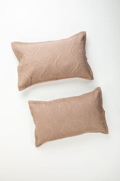 Clover Beige Pillow Cover Set (Set of 2)