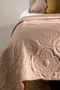 SOLID & TEXTURED BEDCOVERS Clover Beige Quilted Bedcover