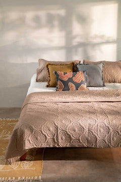 Clover Beige Quilted Bedcover