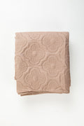 SOLID & TEXTURED BEDCOVERS Clover Beige Quilted Bedcover