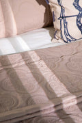 SOLID & TEXTURED BEDCOVERS Clover Beige Quilted Bedcover