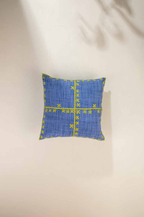 ACCENT CUSHIONS Clover Woven Moonlit Blue Cushion Cover (41 Cm X 41 Cm)