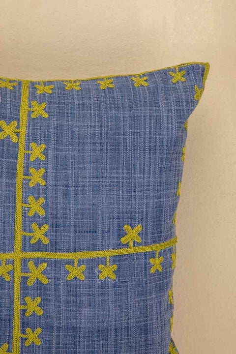 ACCENT CUSHIONS Clover Woven Moonlit Blue Cushion Cover (41 Cm X 41 Cm)