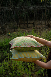 SOLID & TEXTURED CUSHIONS Code Shadow Fresh Green Cushion Cover (41 X 41 Cm)