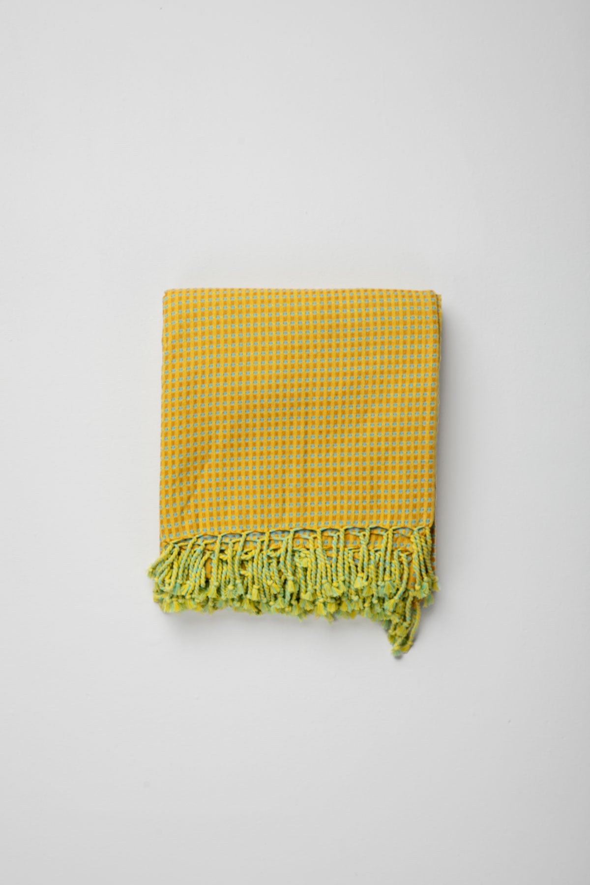 SOLID & TEXTURED BEDCOVERS Code Shadow   Recycled Cotton Bedcover (Fresh Yellow)