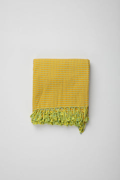SOLID & TEXTURED BEDCOVERS Code Shadow   Recycled Cotton Bedcover (Fresh Yellow)