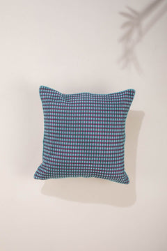 Code Shadow Plum Blue Cushion Cover (46 X 46 Cm)