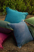 SOLID & TEXTURED CUSHIONS Code Shadow  Plum Blue Cushion Cover (46 X 46 Cm)
