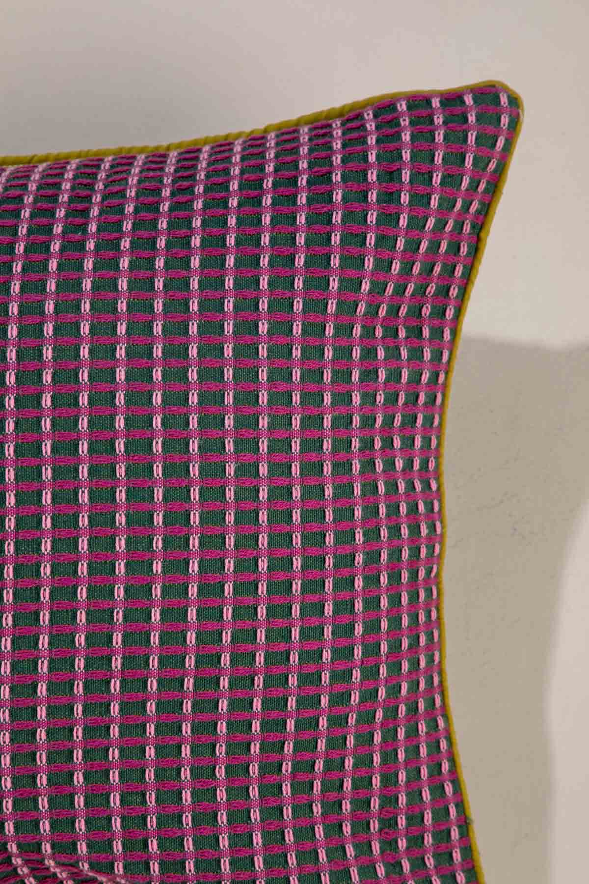 SOLID & TEXTURED CUSHIONS Code Shadow  Plum Green Cushion Cover (46 X 46 Cm)