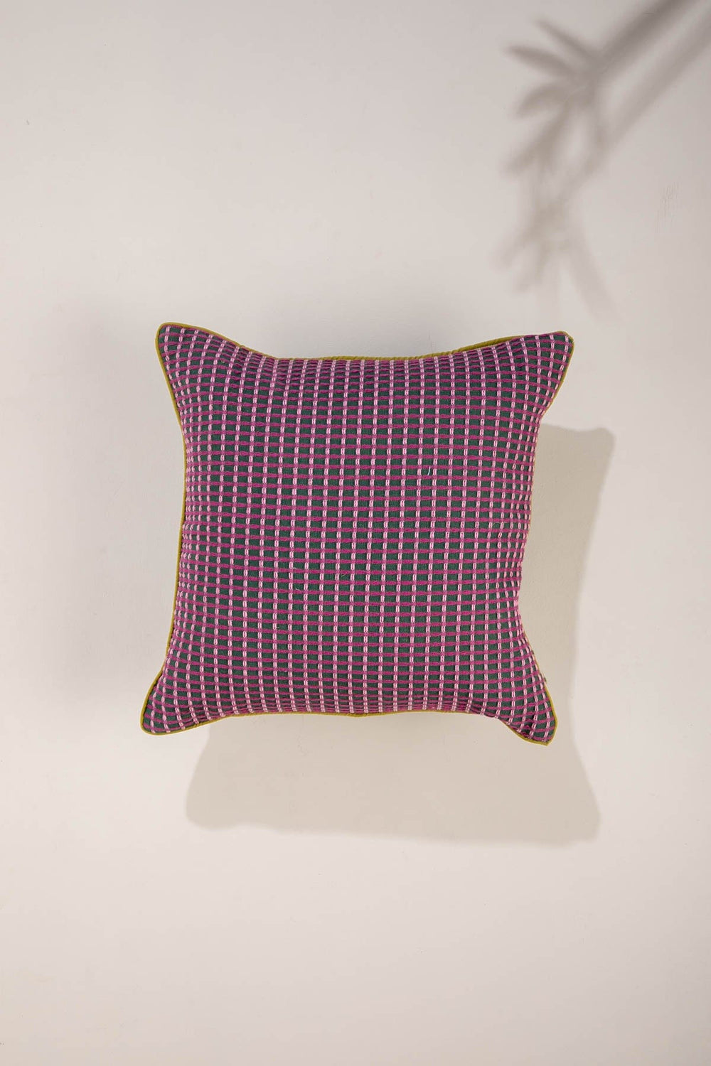 SOLID & TEXTURED CUSHIONS Code Shadow  Plum Green Cushion Cover (46 X 46 Cm)