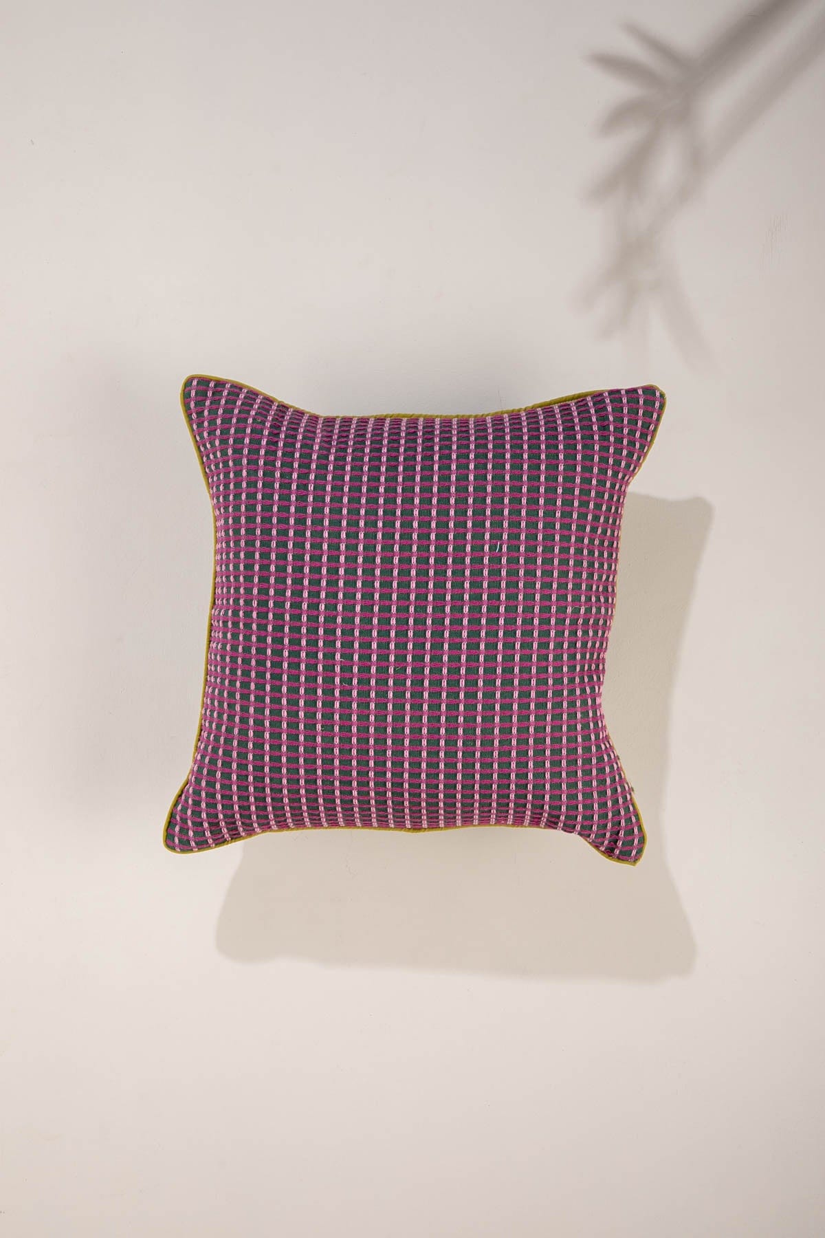 SOLID & TEXTURED CUSHIONS Code Shadow  Plum Green Cushion Cover (46 X 46 Cm)