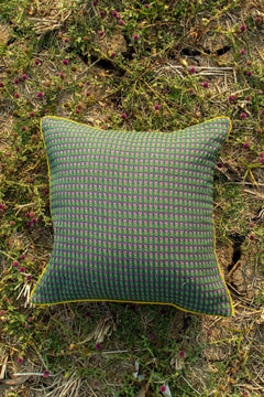 Code Shadow Plum Green Cushion Cover (46 X 46 Cm)