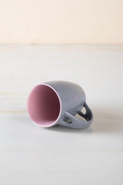 MUGS & CUPS Color Pop Grey Coffee Mug With Spoon
