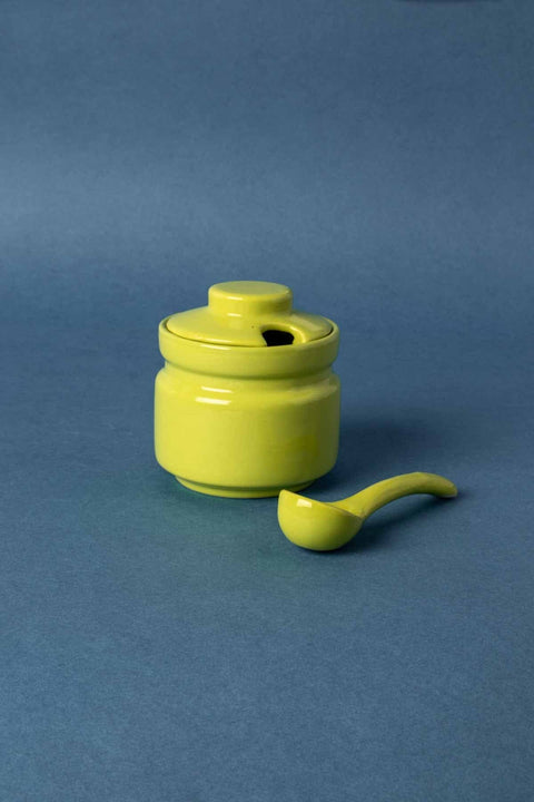 DINING ACCESSORIES Color Pop Astral Green Ceramic Pickle Jar