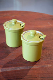 DINING ACCESSORIES Color Pop Ceramic Pickle Jar (Set Of 2)