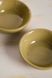 DINING ACCESSORIES Color Pop Olive Round Palette (Set Of 4)