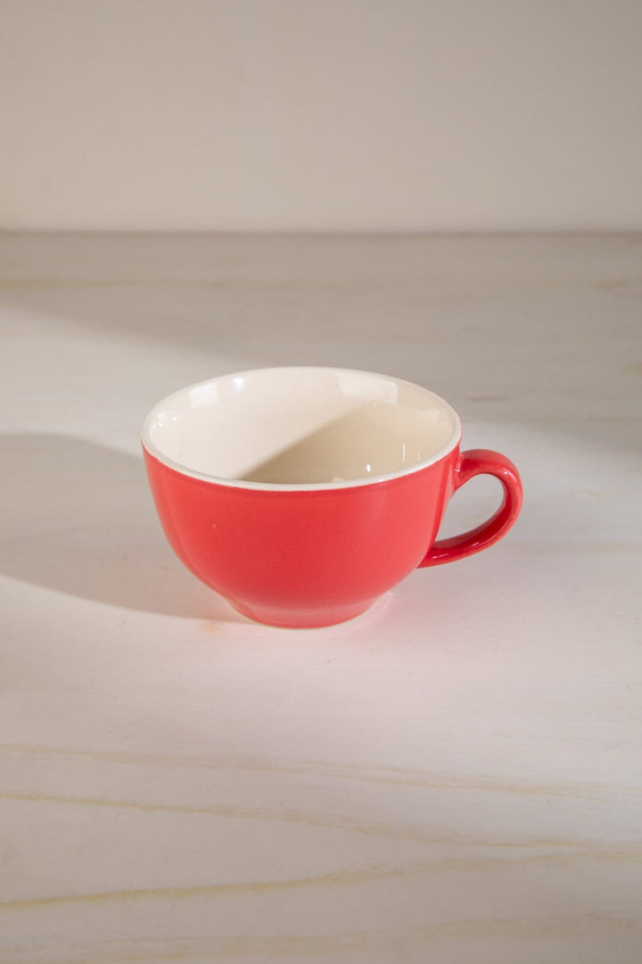 MUGS & CUPS Color Pop Ceramic Java Coffee Mug (Coral)