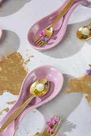 DINING ACCESSORIES Color Pop Lavender Spoon Rest (Set Of 2)