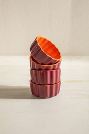 RAMEKINS Color Pop Burgundy And Orange  Ramekin (Set Of 2)