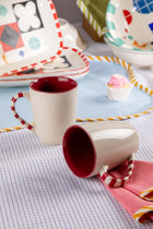 Color Pop Red Ceramic Coffee Mug (Set of 2)
