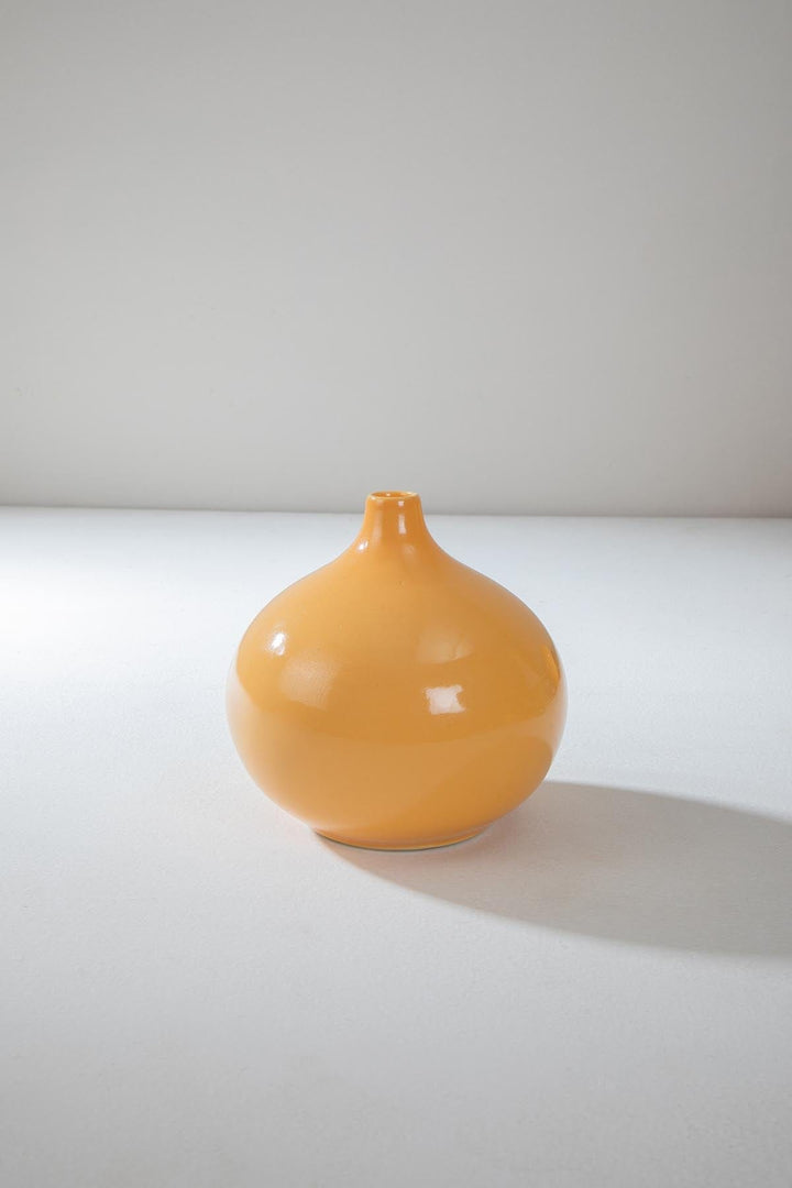 FLOWER VASES Color Pop Ceramic Vase (Mustard Yellow)