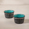 Color Pop Black And Mint Ceramic Ramekin (Set Of 2)