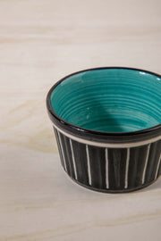 RAMEKINS Color Pop Black And Mint Ceramic Ramekin (Set Of 2)