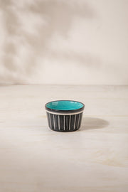 RAMEKINS Color Pop Black And Mint Ceramic Ramekin (Set Of 2)