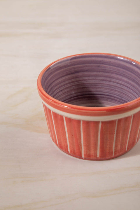 RAMEKINS Color Pop Coral And Lavender Ceramic Ramekin (Set Of 2)