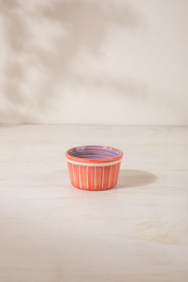 RAMEKINS Color Pop Coral And Lavender Ceramic Ramekin (Set Of 2)