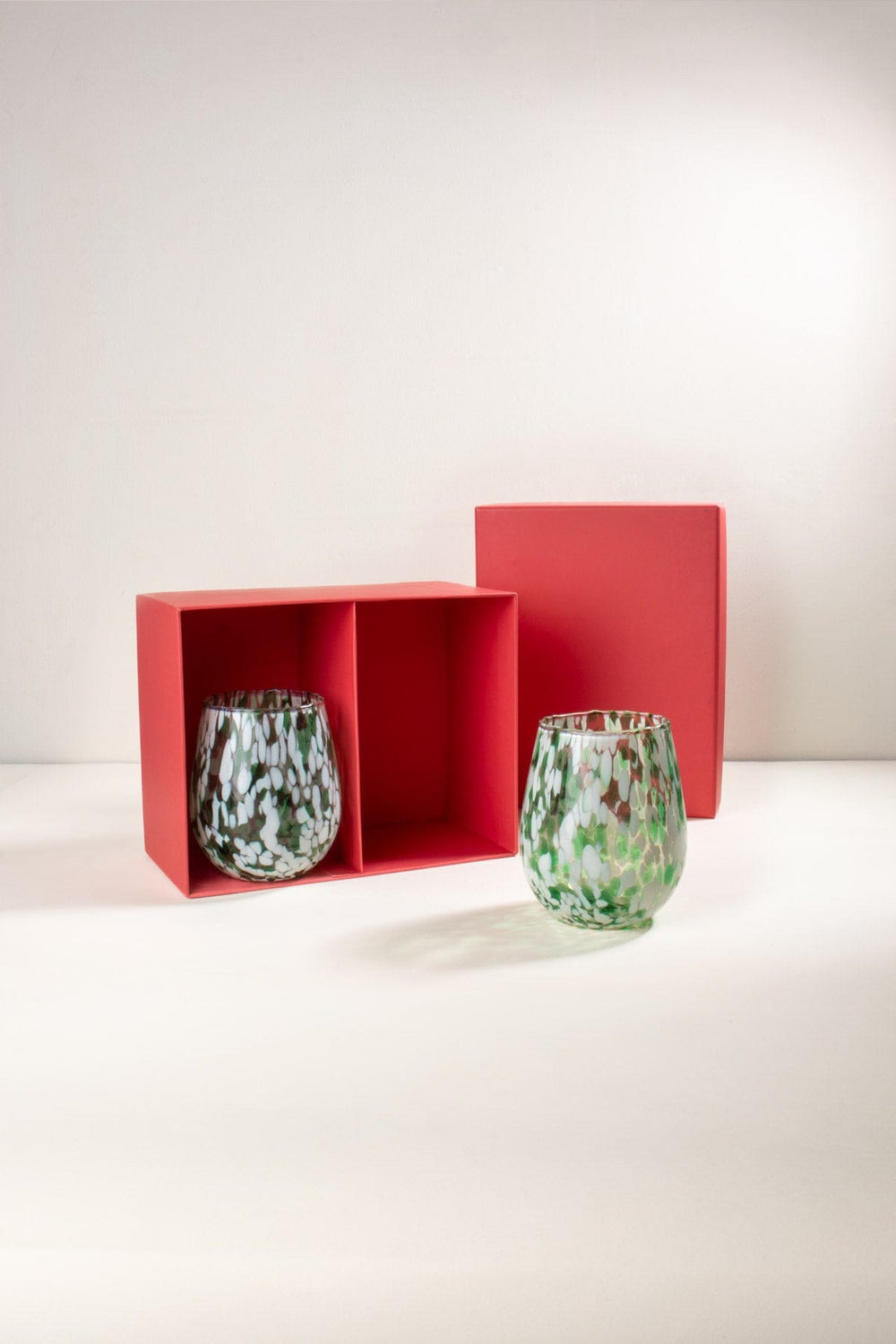 DRINKING GLASSES Confetti Mist Green Cocktail Glass (Set Of 2)